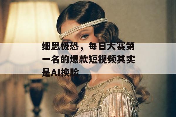 细思极恐，每日大赛第一名的爆款短视频其实是AI换脸